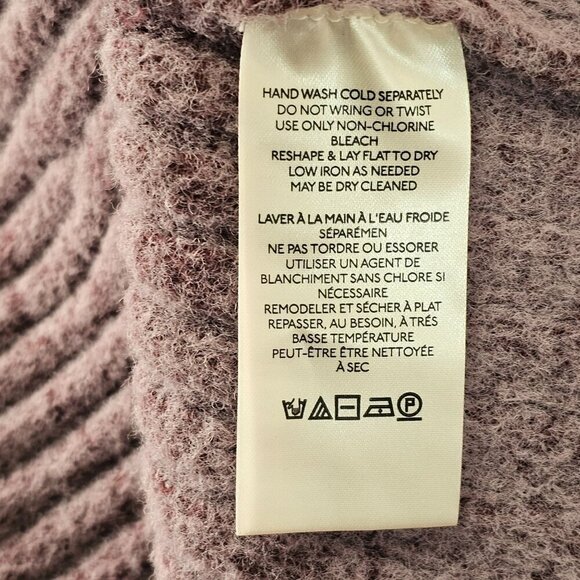 Free People Claude Mini Halter Dress Sz M Thick Rib Poly Knit Mock Neck Lavender - Picture 8 of 9